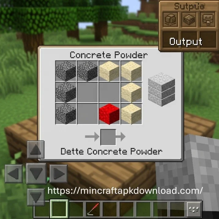 concrete table of minecraft