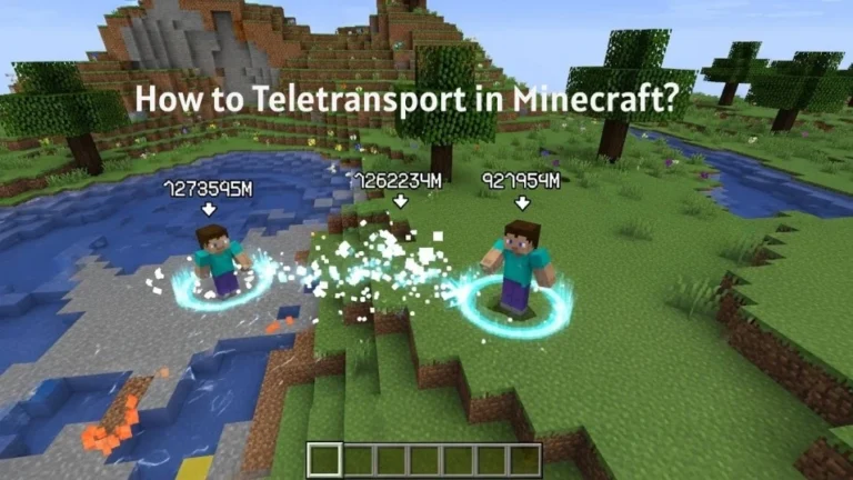 Minecraft player teleporting to a new location using the teleport command