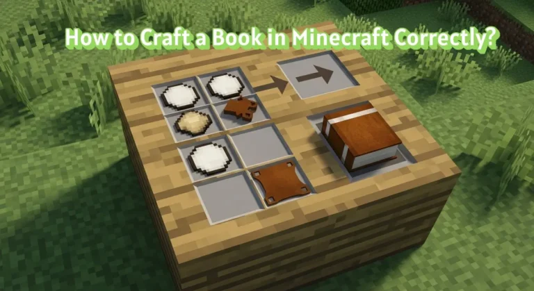 How to craft a book in Minecraft using three paper and one leather placed correctly in the crafting grid