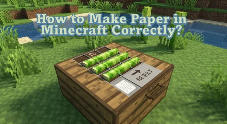 How to make paper in Minecraft using three sugar cane placed correctly in the crafting grid